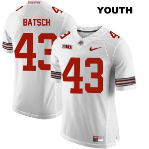 Youth NCAA Ohio State Buckeyes Ryan Batsch #43 College Stitched Authentic Nike White Football Jersey AB20K83YH